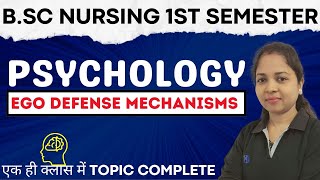 Ego Defense Mechanisms  bsc nursing 1st semester  bsc nursing 2024  psychology bsc nursing [upl. by Eittam]