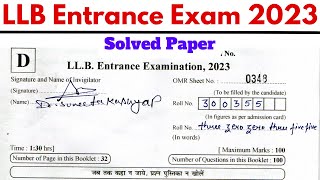 LLB Entrance Exam Paper 2023  Uttarakhand LLB Entrance Exam Paper 2023  LLB Entrance Exam Paper [upl. by Elleynad]