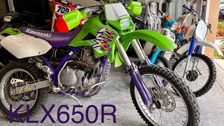 1996 KAWASAKI KLX650R D1 sitting for 1 year [upl. by Anwahsat]