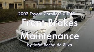 Toyota Corolla 20 D4D  Replacing Brake Pads and Rotors on the [upl. by Mooney299]