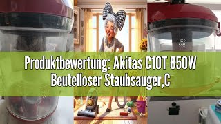 Review Akitas C10T Turbo Pet Hair Bagless Vacuum Cleaner Cylinder 850W Cat And Dog With German Wesse [upl. by Suirtemid508]