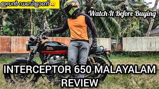 2021 ROYAL ENFIELD INTERCEPTOR 650 MALAYALAM REVIEW  WORTH IT [upl. by Ijic]