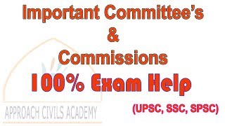 Committees amp Commissions asked in UPSC 19472007 [upl. by Lyndes]