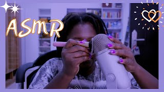 ASMR ✨mic brushing and brush stippling sounds and tingly… NO TALKING [upl. by Danni]