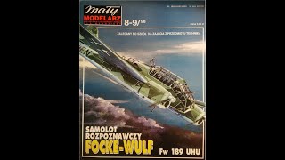 Relacja z budowy Focke Wulf FW 189 UHU [upl. by Camel]