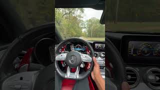 Insane pops and bangs on backroads in AMG C43 mercedes exhaust shorts [upl. by Warford234]