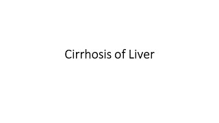 Cirrhosis of Liver [upl. by Ennahtur]