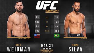 Chris WEIDMAN vs BRUNO SILVA Full FIGHT [upl. by Naxela509]