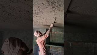 Plastering Of Sealing Bottom construction plaster civil shorts [upl. by Trudey]