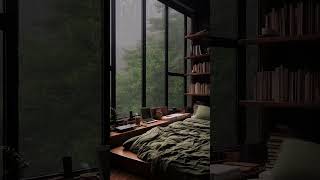 Cozy Cabin Ambience with Rain 🌧️☔ rain relaxing shorts asmr [upl. by Hughett297]