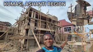 A Black American Builds His Dream Home in Kumasi Ghana Using Natural Stone Luxurious House [upl. by Yrellih369]