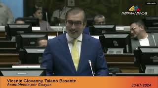 Asambleísta Vicente Taiano  Sesión 948 [upl. by Htedirem]