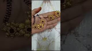 Bakul Mangalsutra with earrings mangalsutra gold youtubefeed explore trending [upl. by Esimorp]