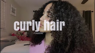 CURLY HAIR ROUTINE volume less shrinkage defined curls 5 STEPS [upl. by Stoneham]