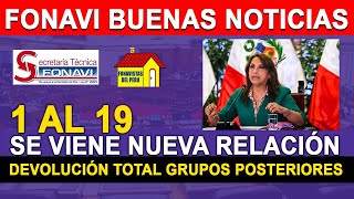 FONAVI LO ÚLTIMO PAGO REINTEGRO A FONAVISTAS DE LISTAS 1 AL 19 NUEVA RELACIÓN PAGO TOTAL EN GRUPOS [upl. by Solim]