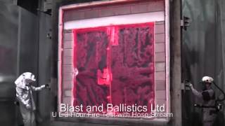 U L 3 hour fire test with hose stream  Fire protection from Blast and Ballistcs Ltd [upl. by Albric]