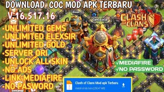 Download Clash of Clans Mod apk terbaru 2024 100 no password [upl. by Holcomb]