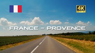 Scenic drive in Provence  France  Valensole Plateau  4k 60fps [upl. by Naols235]