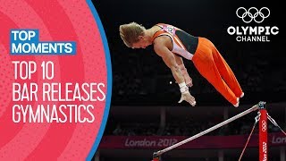 Top 10 Gymnastics Horizontal Bar Releases at Olympic Games  Top Moments [upl. by Jobina]