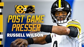 Russell Wilson Postgame Press Conference Preseason Week 3 at Lions  Pittsburgh Steelers [upl. by Erdreid]