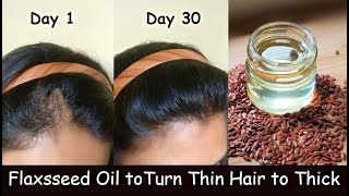 She Applied Flaxseed Oil amp Turn Thin Hair to Thick Hair in 30 Days  Double Hair Growth amp Long Hair [upl. by Keslie]