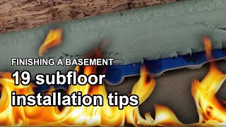 E3  Basement SUBFLOOR TIPS I Wish I Got [upl. by Adnohs]