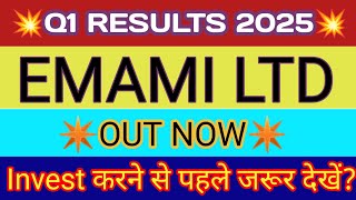 Emami Q1 Results 2024 🔴 Emami Ltd Results 🔴 Emami Share Latest News 🔴 Emami Ltd Share Latest News [upl. by Wendell]