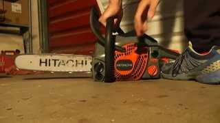 How to start an Hitachi Chainsaw [upl. by Yllen]