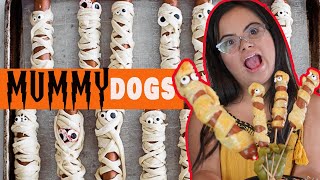 How To Make Halloween Mummy Hot Dogs [upl. by Leontine]