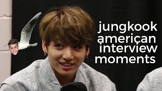 Justin Seagull  Jungkook American Interview Moments [upl. by Eatnahs]