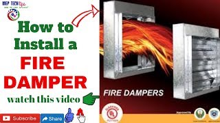 Fire Damper Installation  How To Install a Fire Damper  Fire Damper  HVAC System By MEP Tech Tips [upl. by Jenness991]