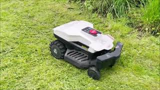 HOW MY AMBROGIO TWENTY ELITE ROBOT LAWNMOWER COPES WITH MY STEEP SLOPING LAWN [upl. by Aicnarf]