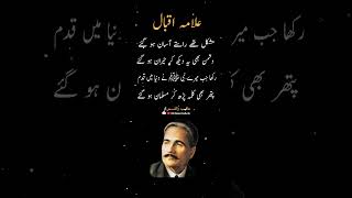 Dr Allama Iqbal Poetry iqbalpoetry urdupoetry viralpost ytshorts viralvideo explore 1million [upl. by Leunas]