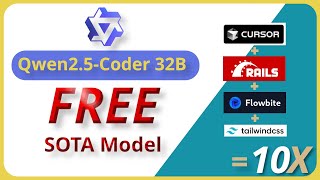 Building a Rails 8 application using Cursor AI and the FREE Qwen 25 Coder 32B opensource model [upl. by Tychonn]