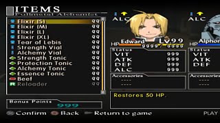 Full Metal Alchemist 2 Curse Of The Crimson Elixir  PS2  PNACH Cheats [upl. by Whitford42]