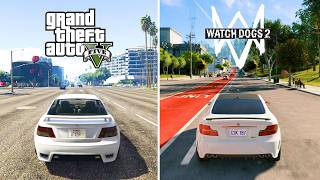 WATCH DOGS 2 vs GTA V  Best Comparison [upl. by Notnilk]