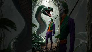 Joker vs Big Snake shorts short avengers marvel dc superhero dcsuperheroes [upl. by Birdt]