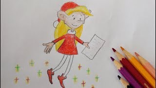 ★ Elfe malen aus Weihnachtsmann und Co  how to draw Christmas Elf  нарисовать новогоднего эльфа [upl. by Airot]