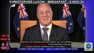 CHRISTOPHER LUXON  ANSWERS ONLY  Breakfast Interview 5 Nov 24 [upl. by Lomaj]