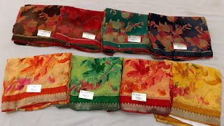 new saree collection2022 fency digital flower print sareesdaily wear [upl. by Eberta842]