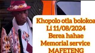 KHOPOLO  LISUOA MEMORIAL SERVICE AND FUNERAL UPDATES [upl. by Bust]