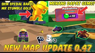 BOCORAN NEW UPDATE 047 MAP BARU BALAPAN MOBIL DAN EVENT BISA DAPAT GEMS GRATIS  Stumble Guys [upl. by Enuj]