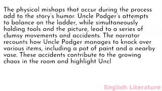 Summary and analysis of Uncle Podger Hangs a Picture by Jerome K Jerome [upl. by Ira]