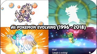 Evolution of Pokémon Evolving Animations 1996  2018 [upl. by Burra412]