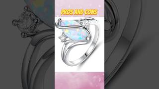 PROS AND CONS Barzel 18K White Gold Plated Created Fire Opal Ring prosandcons jewellery ring [upl. by Ambrose645]