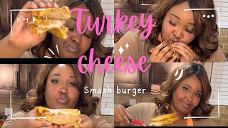 Juicy Turkey Cheeseburger 🍔 🍔🍔🍔🍔🍔 15 minute Dinner Recipe [upl. by Amri]