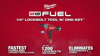 Milwaukee® M18 FUEL™ 14quot Lockbolt Tool w ONEKEY™ [upl. by Yngiram]