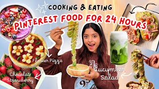 I Cook amp Eat Pinterest Food For 24 Hours 👩‍🍳🍳 Alfiya Karim Khan [upl. by Katzen]