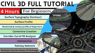 Complete Civil 3D tutorial with LIVE Project  Full Course on CIVIL 3D for Beginners [upl. by Ebner]