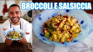 Pasta BROCCOLI🥦 e SALSICCIA🥩 croccante con PEPERONE CRUSCO [upl. by Melina635]